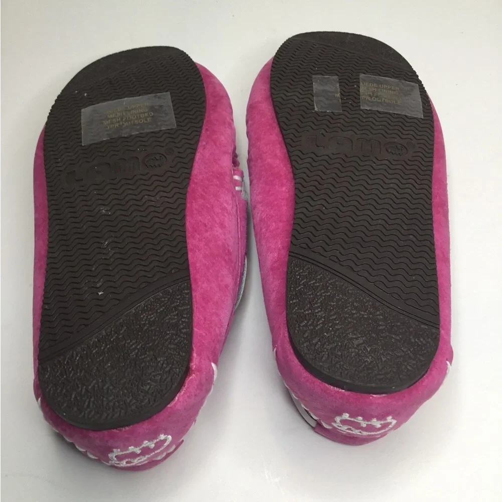 Lamo pink suede loafers kids size 1
